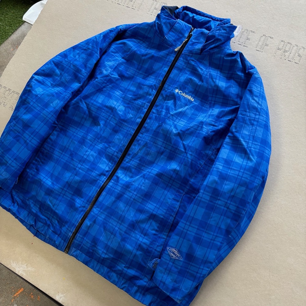 Y2K Columbia Sportswear Omni-Heat Plaid Hooded Jacket